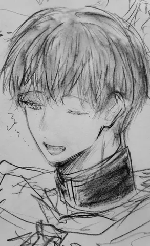 鉛筆が紡ぐ、憂いを秘めた横顔