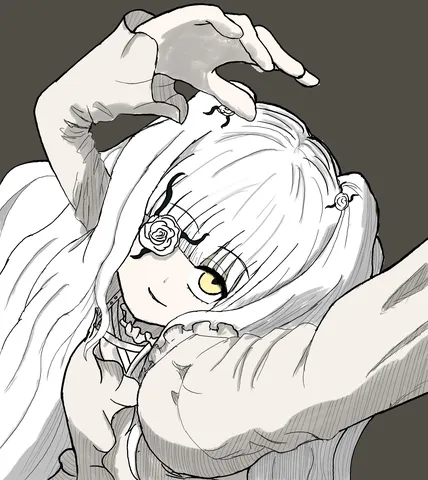 薔薇を添えた清楚な姿