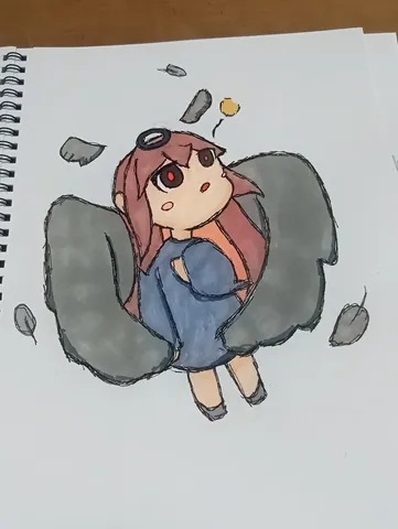 宙を舞う、石と羽の少女