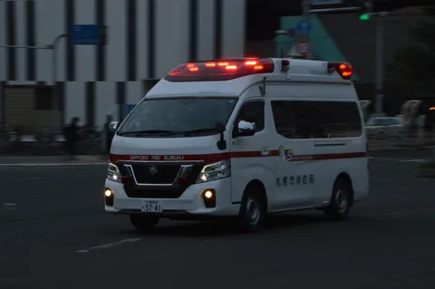 緊急走行！札幌の消防車両