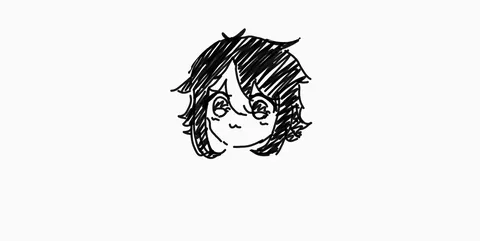 いたずら書き風のキュートな表情