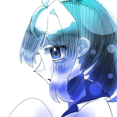 青に溶ける横顔