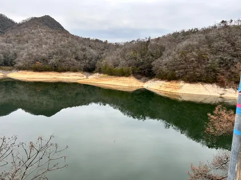 静寂に包まれた湖畔の冬景色