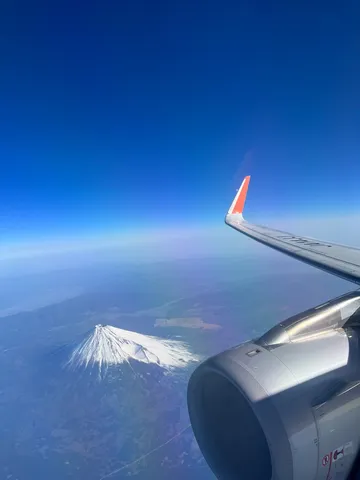 空の旅路、白き峰