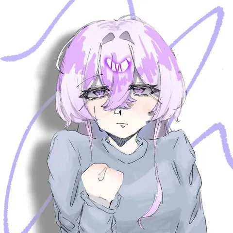紫色の儚い影、憂いを帯びた瞳