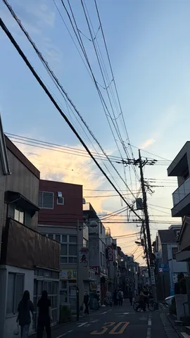 電線だらけの空に、日常が流れる