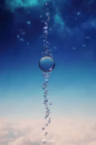 透明な泡の連なり