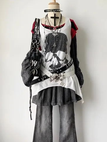 ドクロのレイヤードスタイル