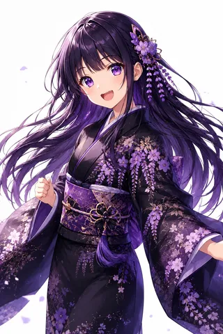 紫に染まる、華麗なる和装