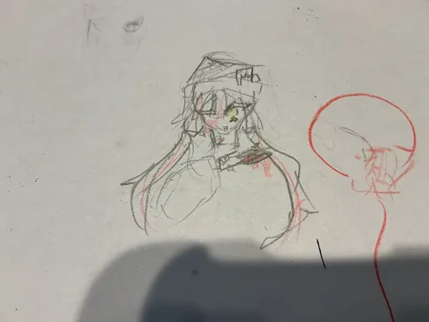 怪しげな美少女の落書き