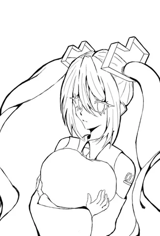 ネオン輝くサイバーパンク娘