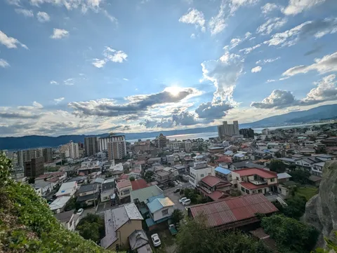 青空と街並みのパノラマ