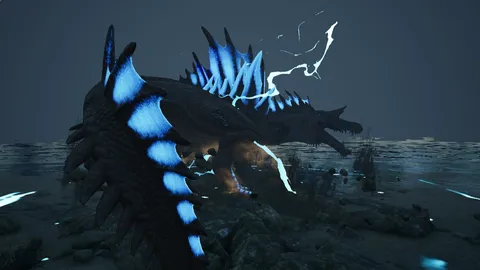 深海ドラゴンの光跡