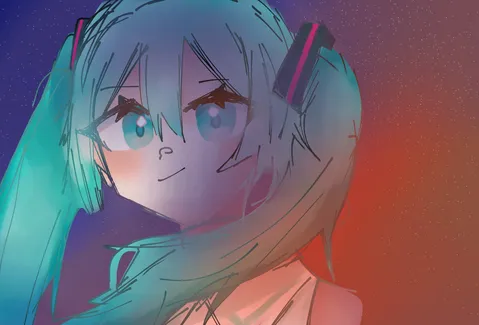 蒼い風景の微笑み