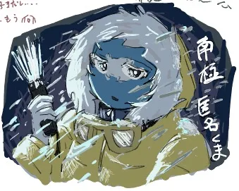 吹雪の中の探検家？