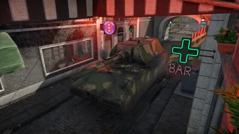 街角に潜む静かな戦車の一瞬