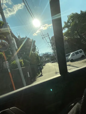午後の日差しと電線