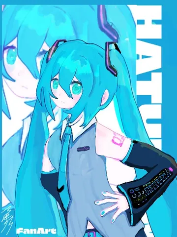 青髪が描く静かな世界
