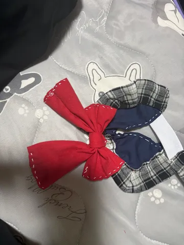 自作した犬用のつけ襟！