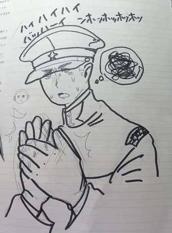 敬礼する想いの一瞬