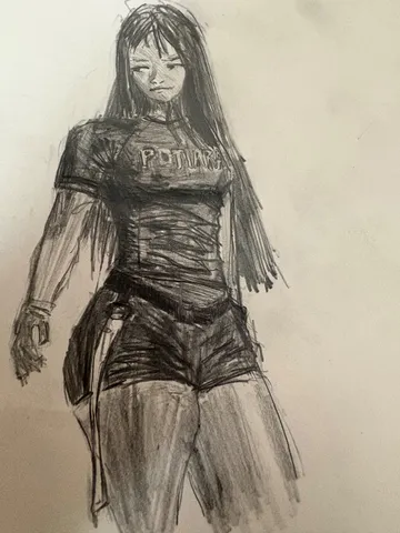 グラフィティ風のクールな彼女