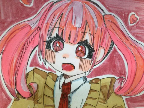 キュンとくるピンクのツインテール