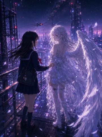 星降る夜の幻想的な出会い
