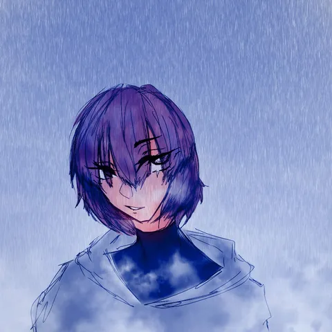 雨音に消えそうな、静かな表情