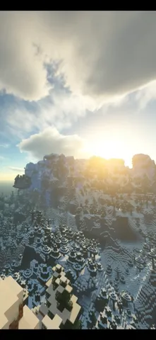 夕陽が雪原を染める一枚