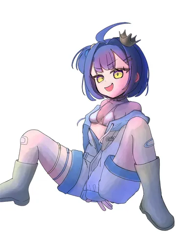 青髪と涼風の清涼ショット