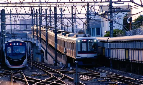 夕暮れの鉄路、二つの顔