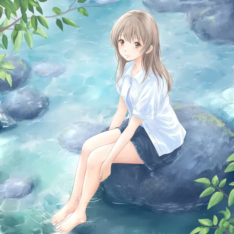 水辺に映る穏やかな光