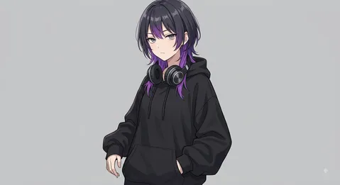 クールなヘッドホン女子