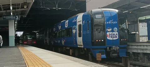 鮮やかな青の「DOALA TRAIN」