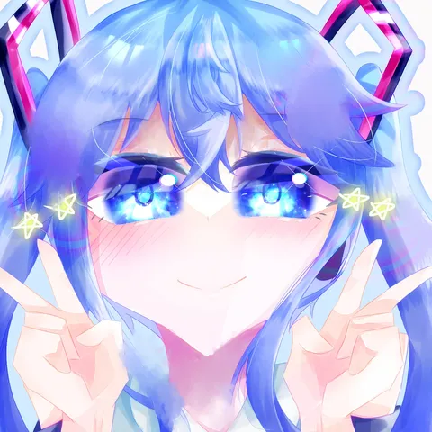 青髪と星の瞳の瞬間