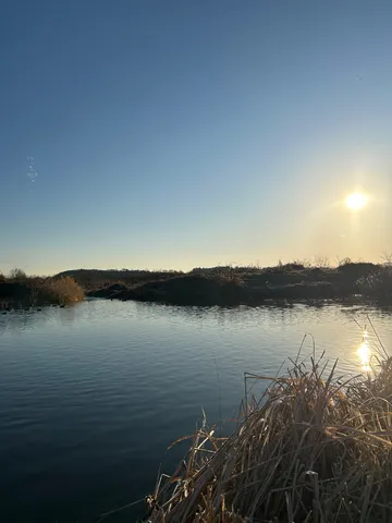 夕景と静かな水面