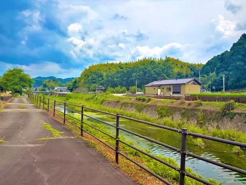 田園風景に溶け込む静かな小道