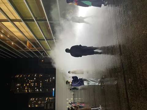 光と霧が織りなす夜景
