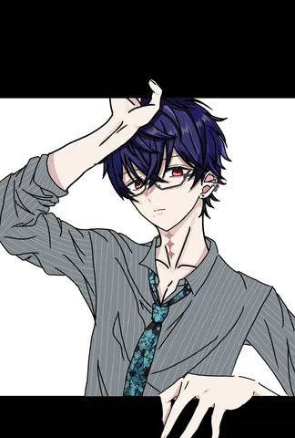 メガネ男子のクールな仕草