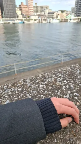 水辺に佇む、一日の終わり