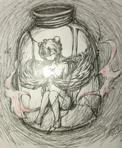 瓶の中の幻想的な世界
