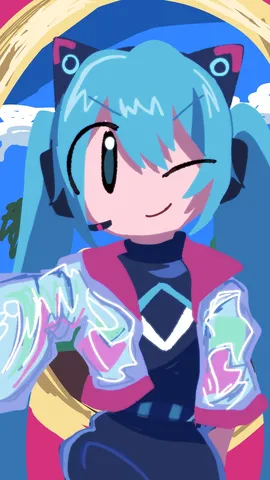 ポップでキュートなミク風キャラ
