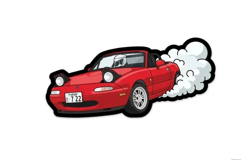 ドリフトする赤いスポーツカー