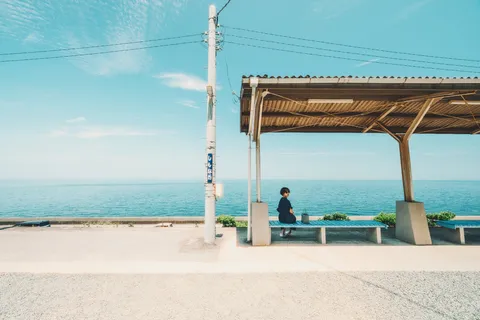 水平線を眺めて