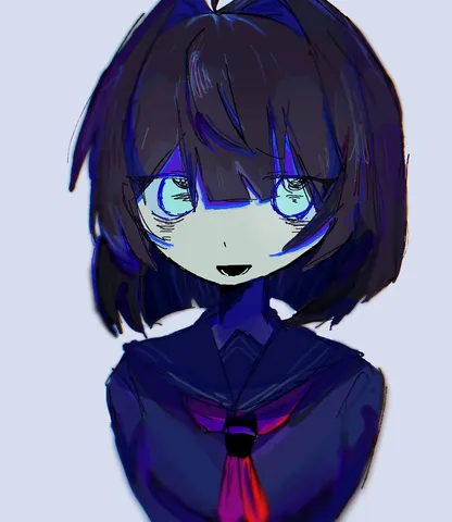 藍色の世界に迷い込んだ少女