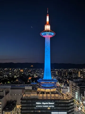 夜空に灯る、京のランドマーク