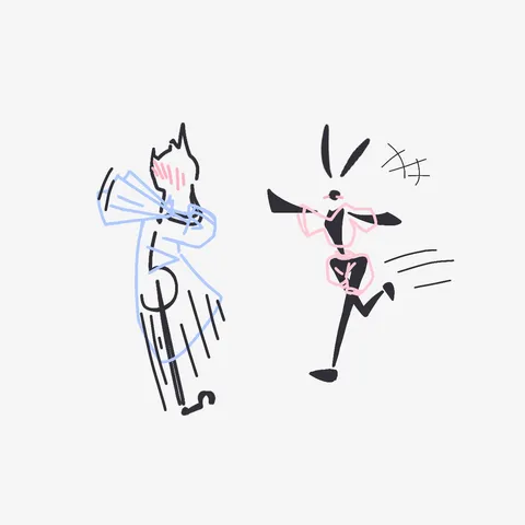 追いかけっこ？それとも別れ？