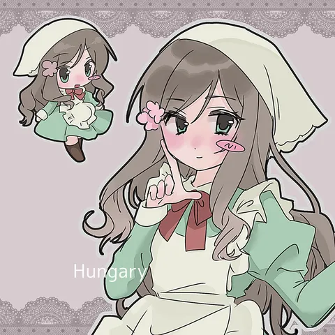 ハンガリーの少女、愛らしい姿