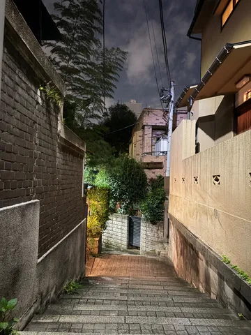 夜の路地に灯る静けさ
