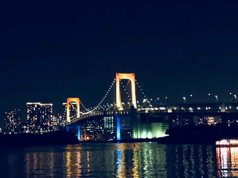 夜空に浮かぶ光の橋